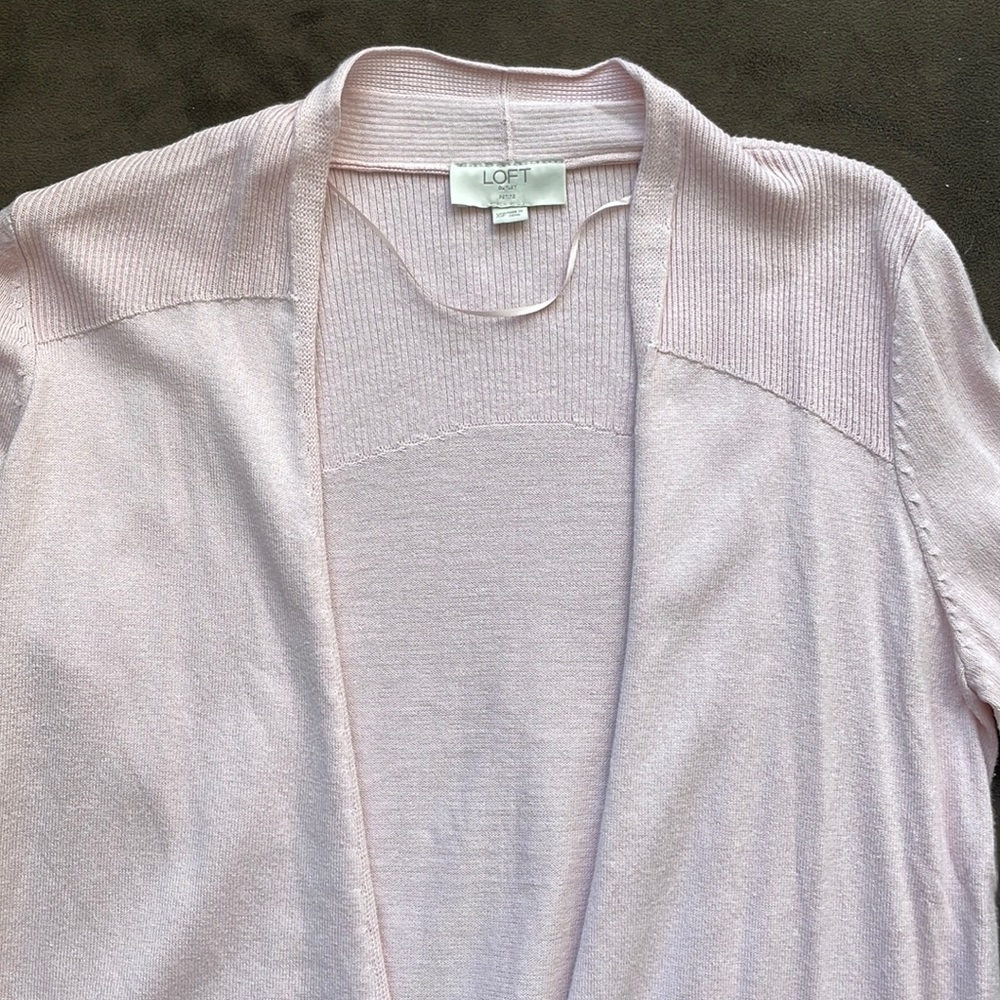 Loft woman’s pink cardigan